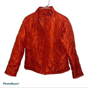 Contact New York puffer coat orange sz lg